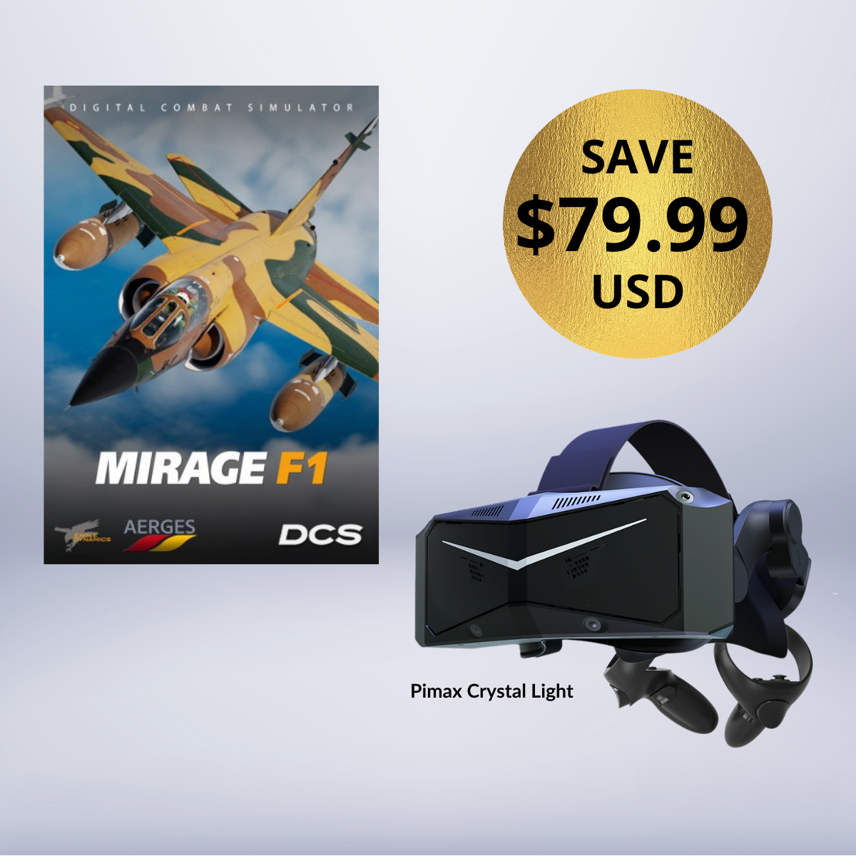 حزمة Pimax Crystal Light مع إضافات Mirage F1 مجانية