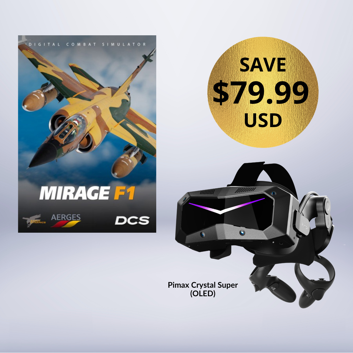 Ensemble Pimax Crystal Super 8K Micro-OLED + accessoires Mirage F1 gratuits