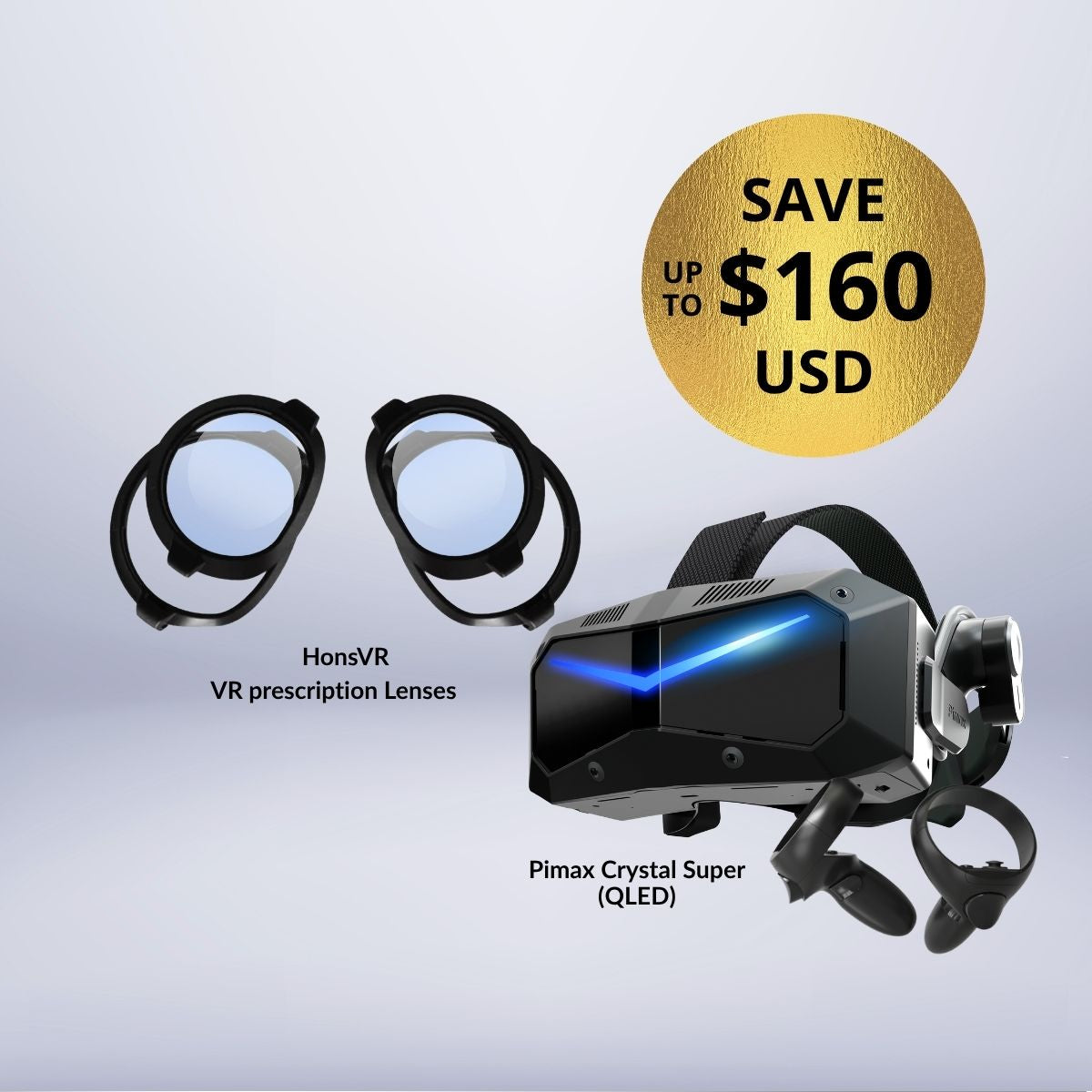 Pimax Crystal Super + Pack de lentilles correctrices VR gratuit 