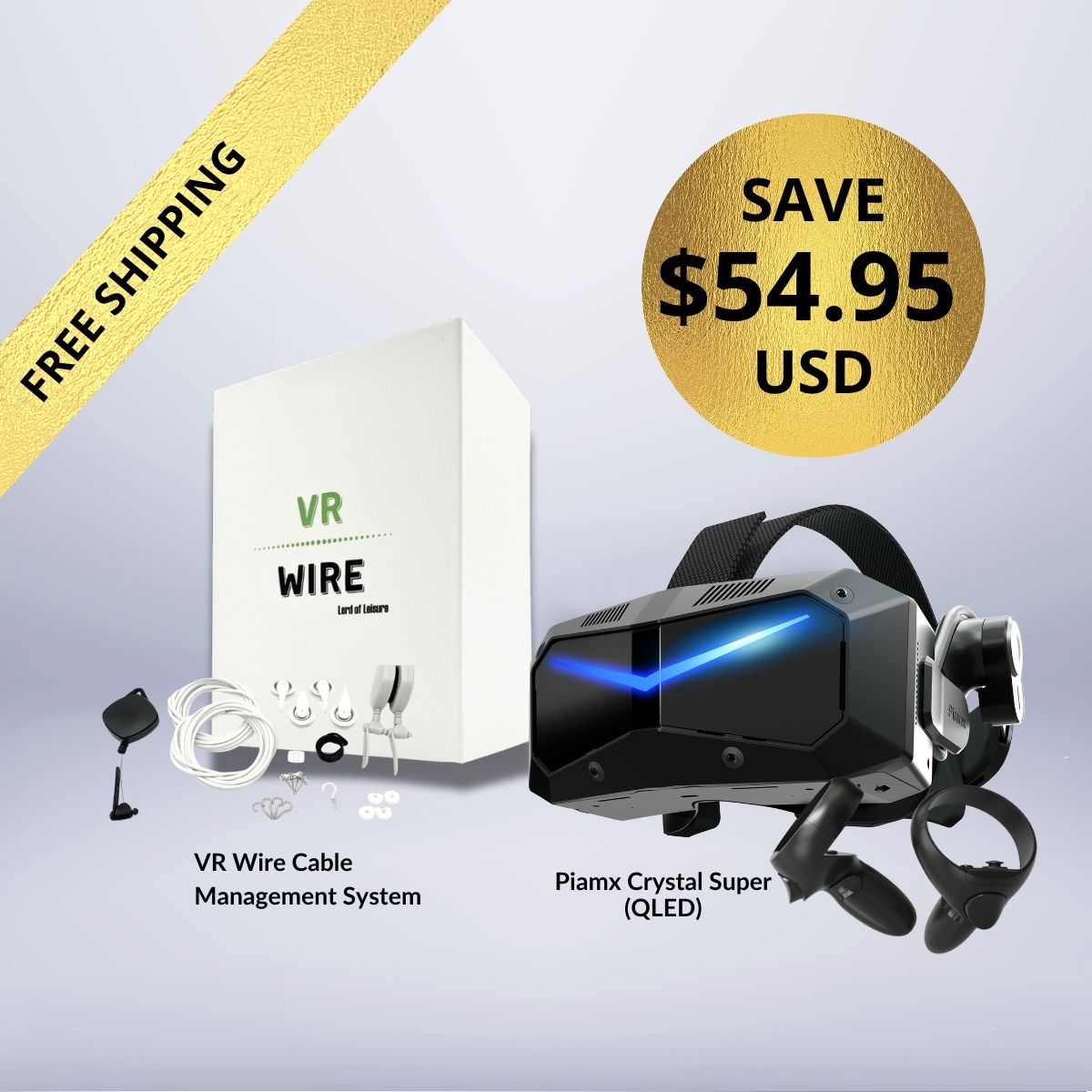 Pimax Crystal Super + Free VR Cable Management Bundle