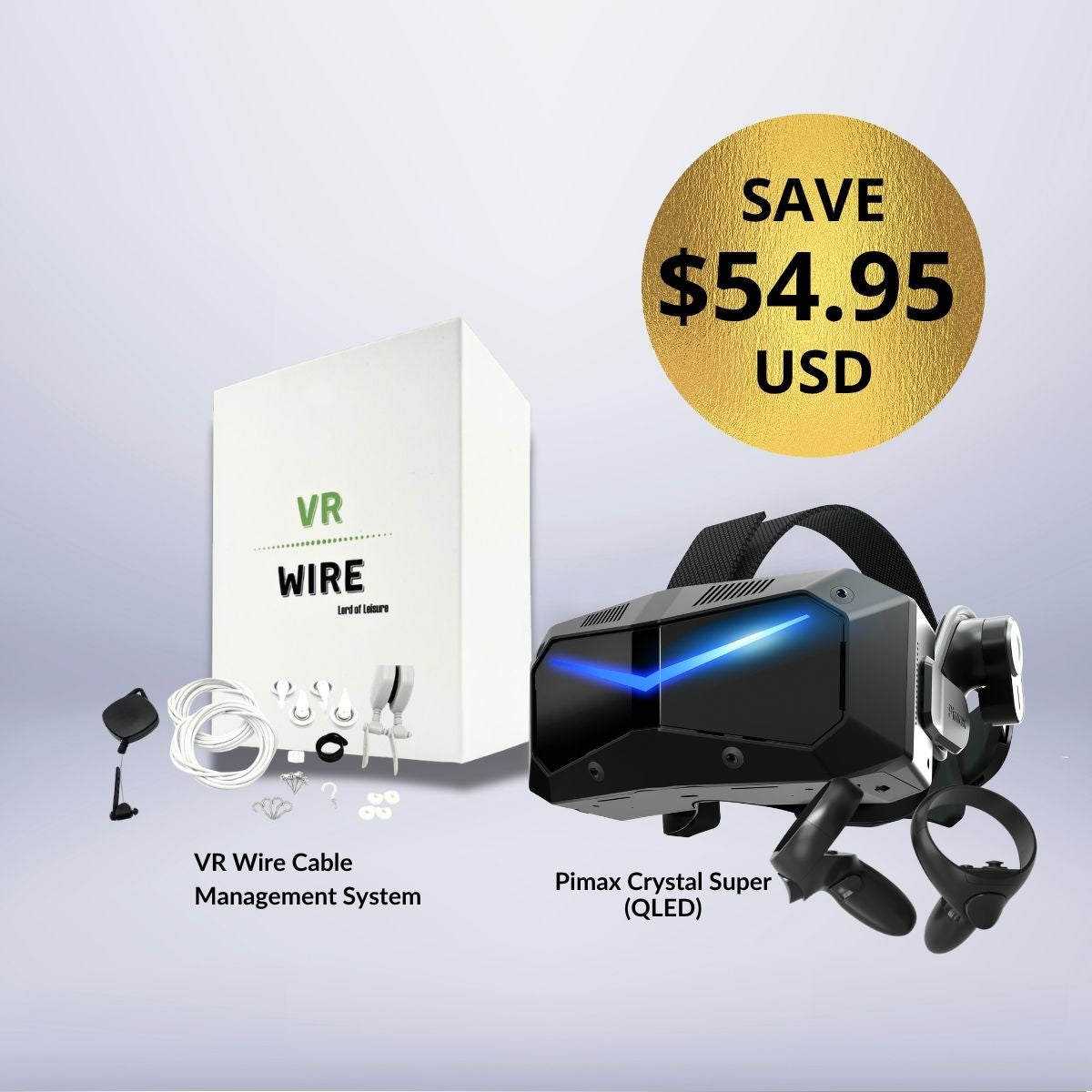 Pimax Crystal Super + Pack de gestion des câbles VR gratuit 