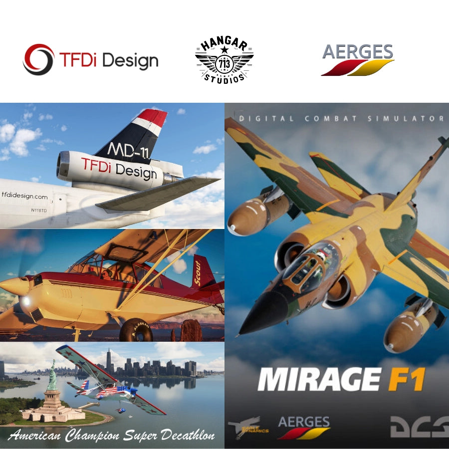 Flight Add-on Bundle by AERGES Engineering / TFDi / Hangarstudios 713