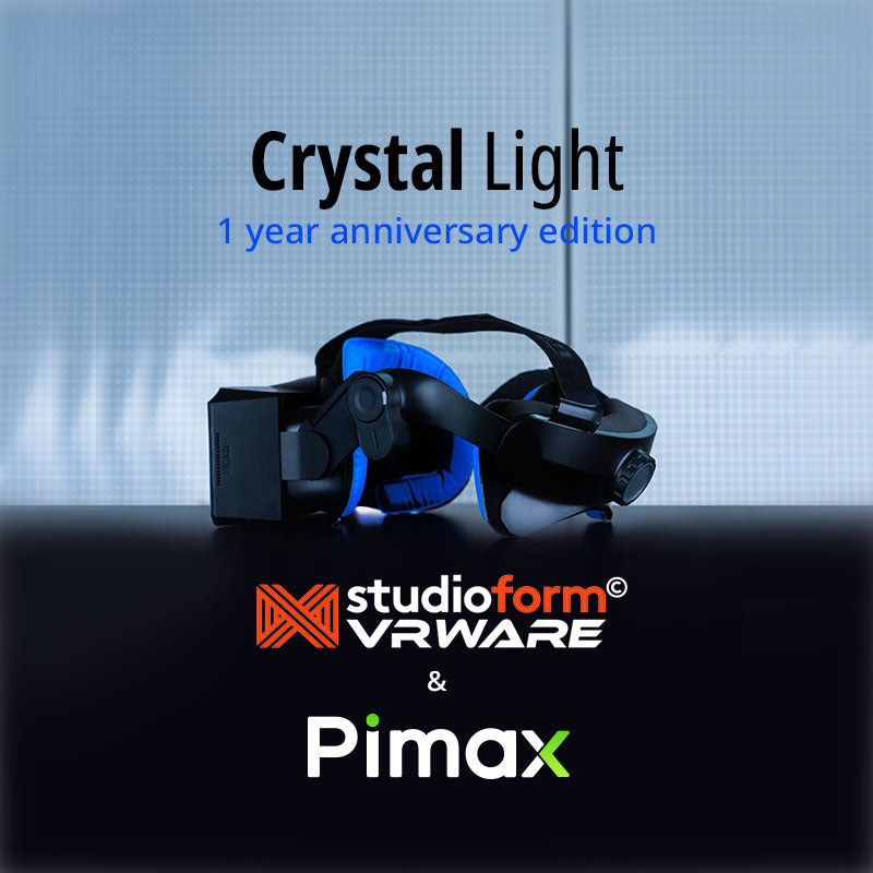 Pimax Crystal Light - Édition anniversaire 1 an avec Studioform Creative, avec contrôleurs - États-Unis uniquement